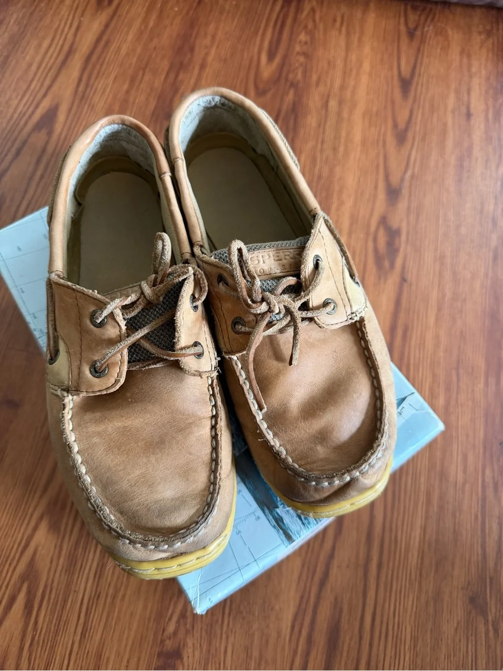 Sperry Kids Tan Leather Boat Shoes